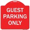 Signmission Designer Series Guest Parking Only, Red & White Heavy-Gauge Aluminum Sign, 18" x 18", RW-1818-9836 A-DES-RW-1818-9836 - alternate 1